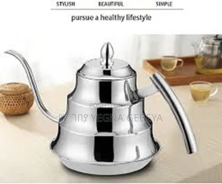 Silver Steeliness Tea Pot (ሲልቨር ከለር )