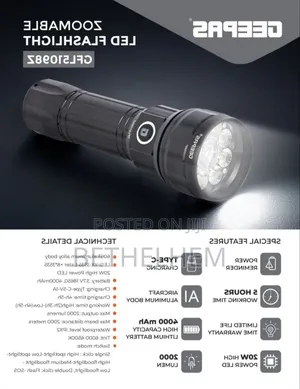 Photo - Geepas Zoomable Led Flashlight