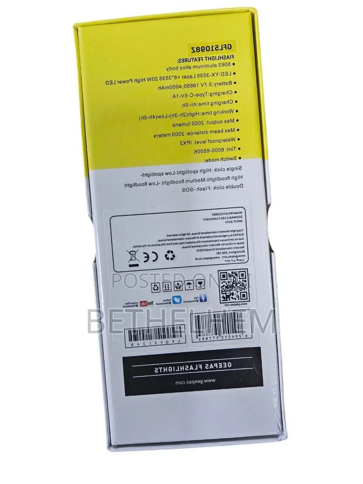 Geepas Zoomable Led Flashlight