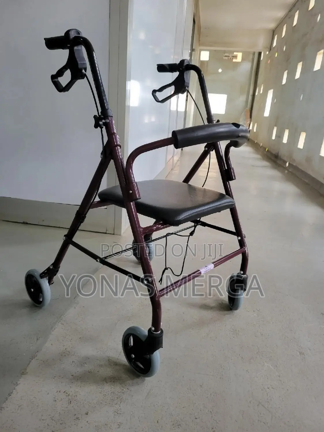 Walker With Seat and Wheels Folding Walker Outdoor