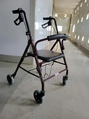 Photo - Walker With Seat and Wheels Folding Walker Outdoor