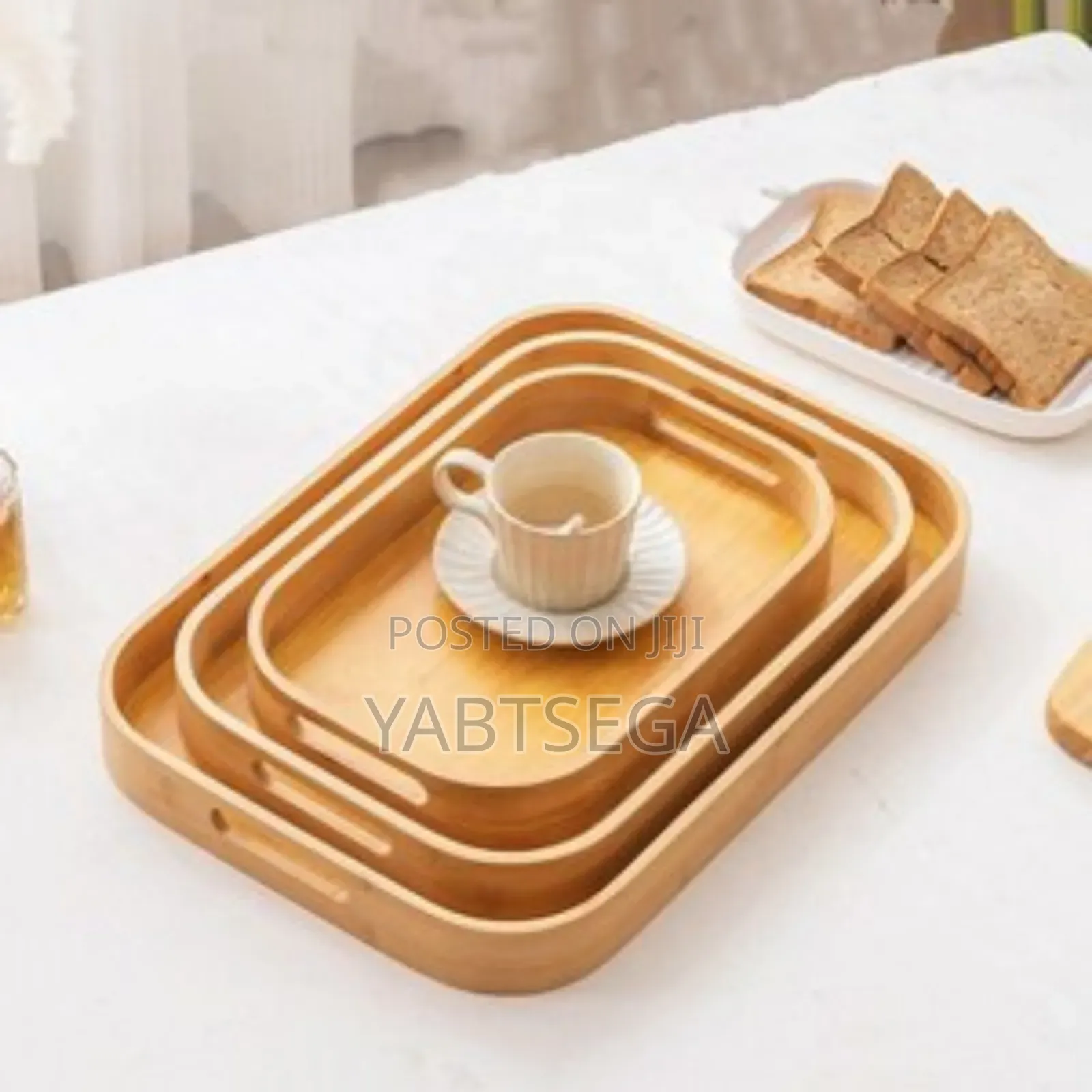  3 Set Bamboo Serving Tray 