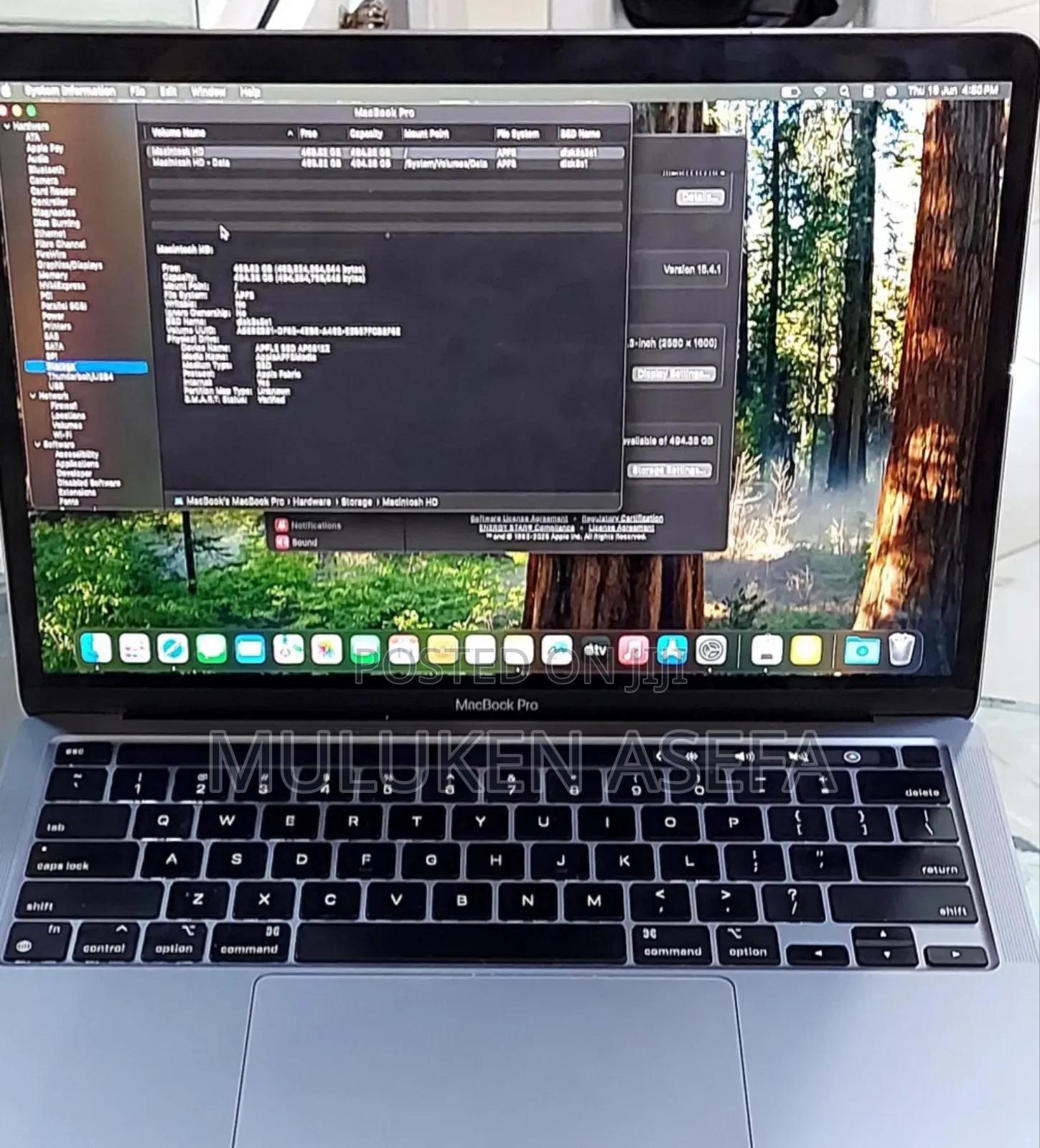 New Laptop Apple MacBook Pro 8GB Apple M2 SSD 512GB