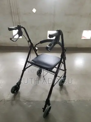 Photo - Foldable Walker With Four Wheel,藥物medical Walking Aid Bold