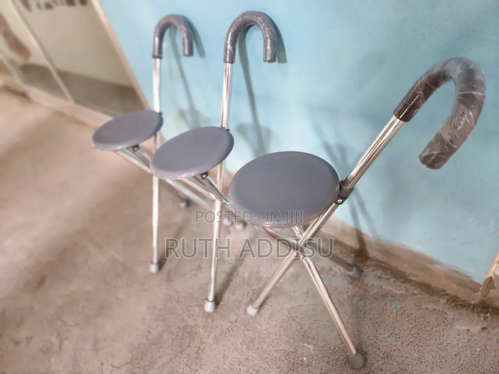 Seat and Cane Adjustable Strong Cane With Seat New