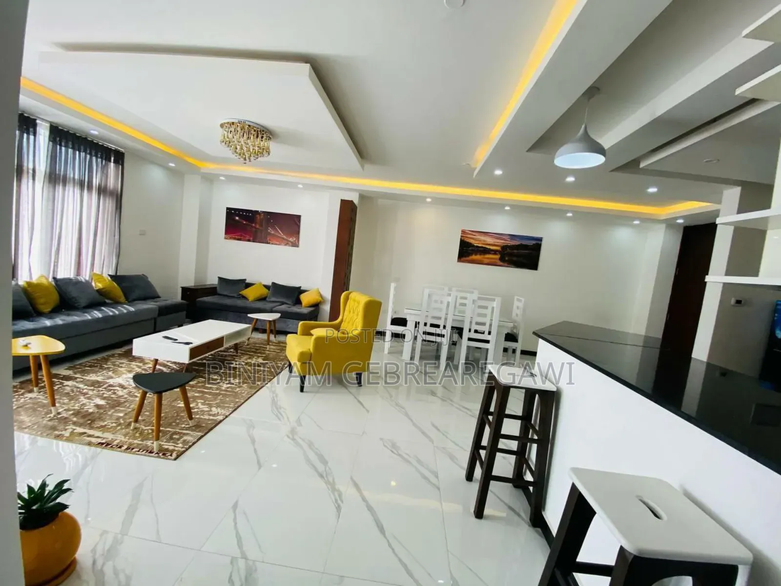 Furnished 2bdrm Apartment in Apartment, Bole for rent