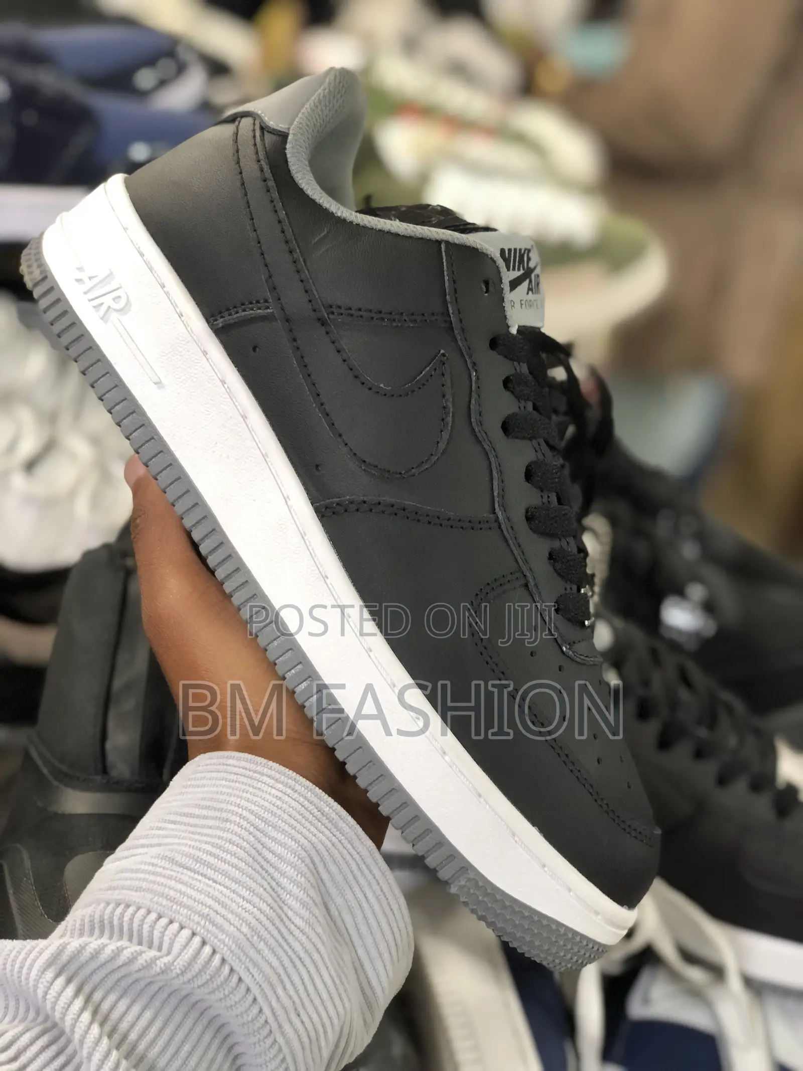 Af1 Black Custom Sneakers | Nike Air Force
