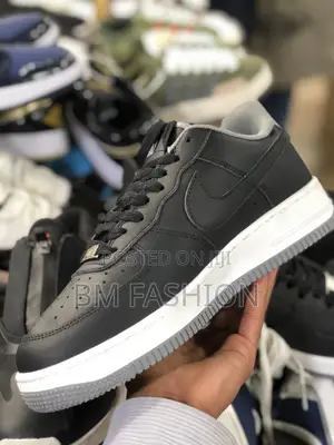 Af1 Black Custom Sneakers | Nike Air Force