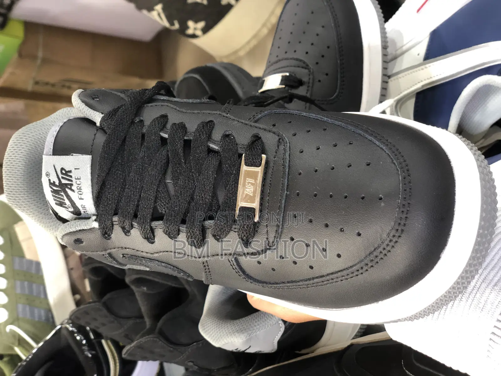 Af1 Black Custom Sneakers | Nike Air Force