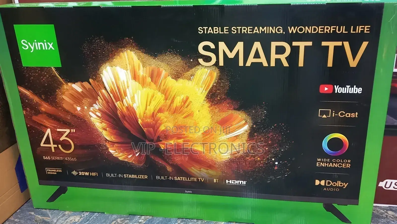 Syinix 43"Inch Tv Smart Android System Tv