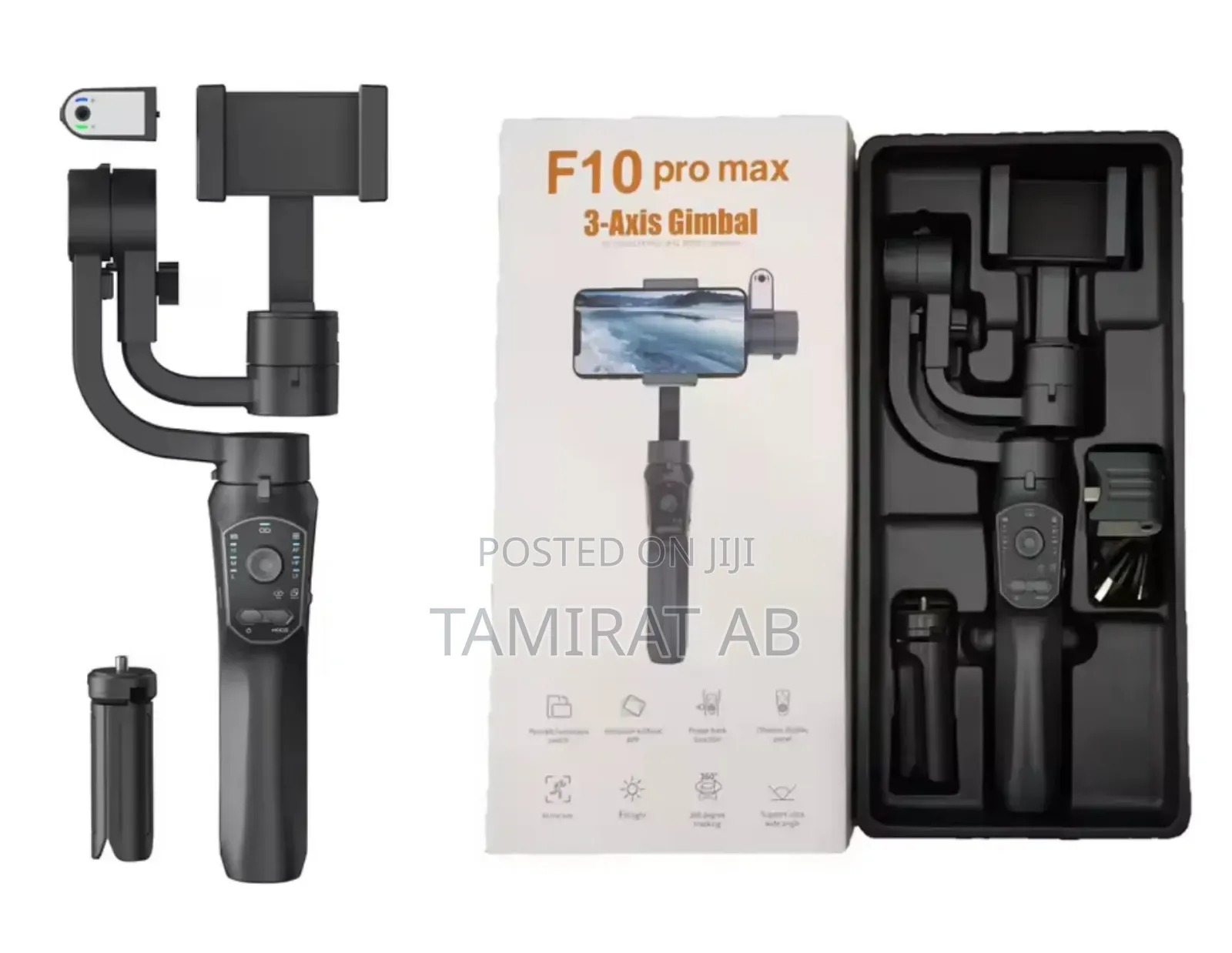 F10 Promax 3-Axis Handheld Gimbal With Fill Light Ai Tracker