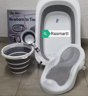 Photo - Foldable Baby Bath Tub With Accessories 4-in-1