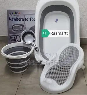 Foldable Baby Bath Tub With Accessories 4-in-1