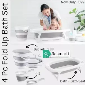 Foldable Baby Bath Tub With Accessories 4-in-1
