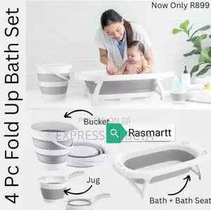 Foldable Baby Bath Tub With Accessories 4-in-1