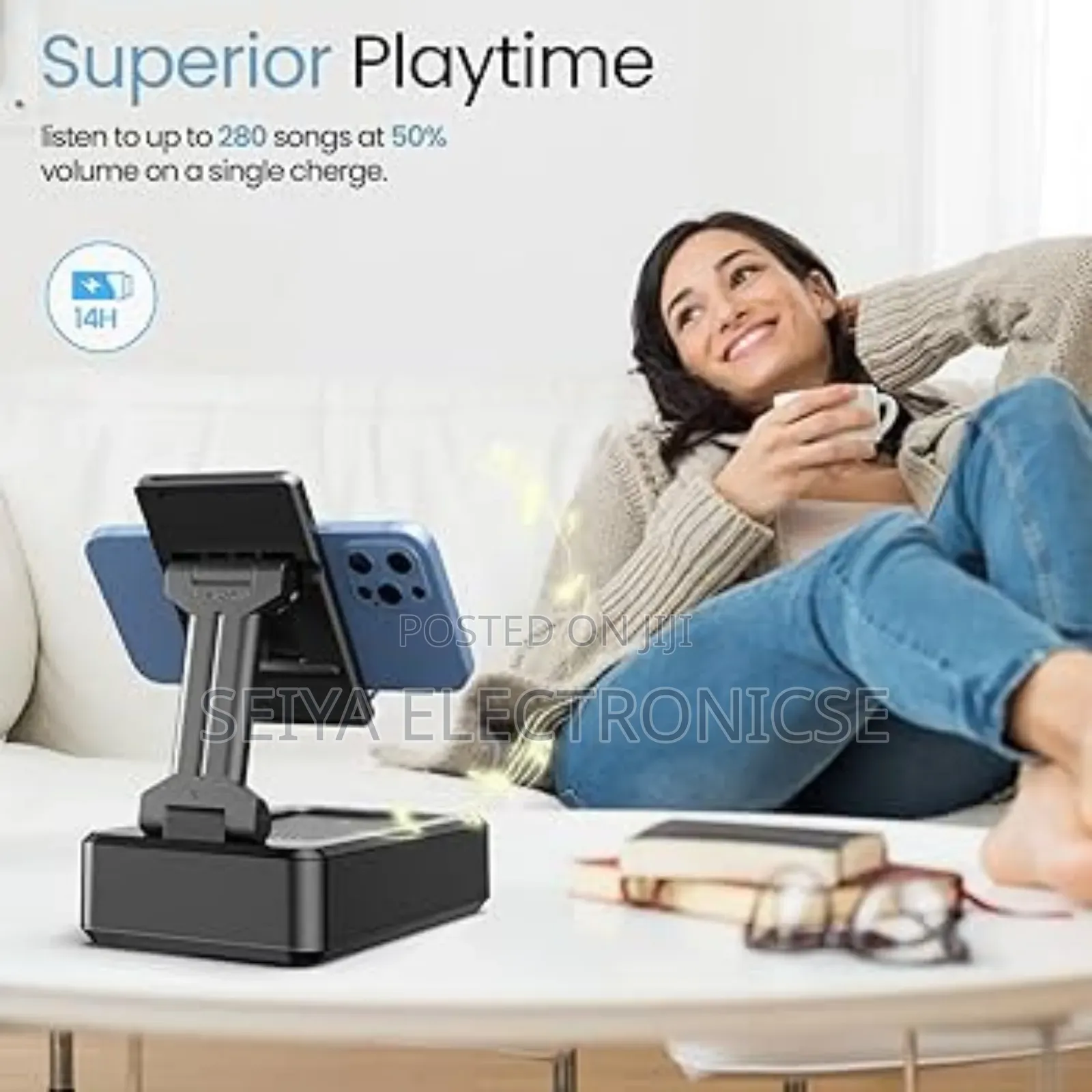 F16 Phone Holder Stand With in Bluetooth Speaker