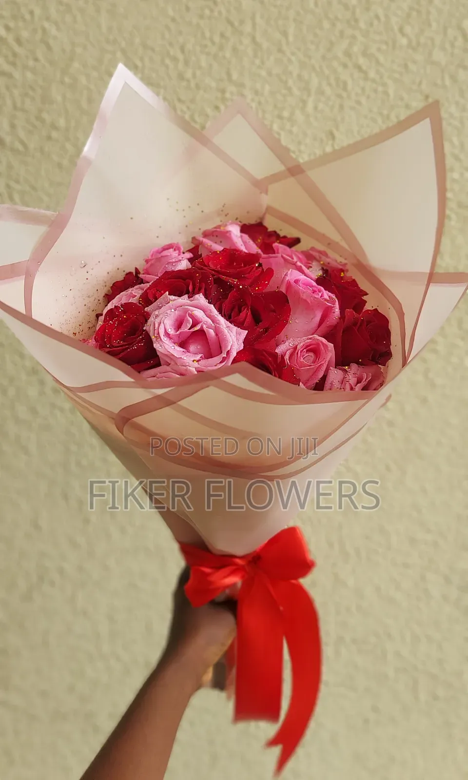 Pink and Red Flower Bouquet