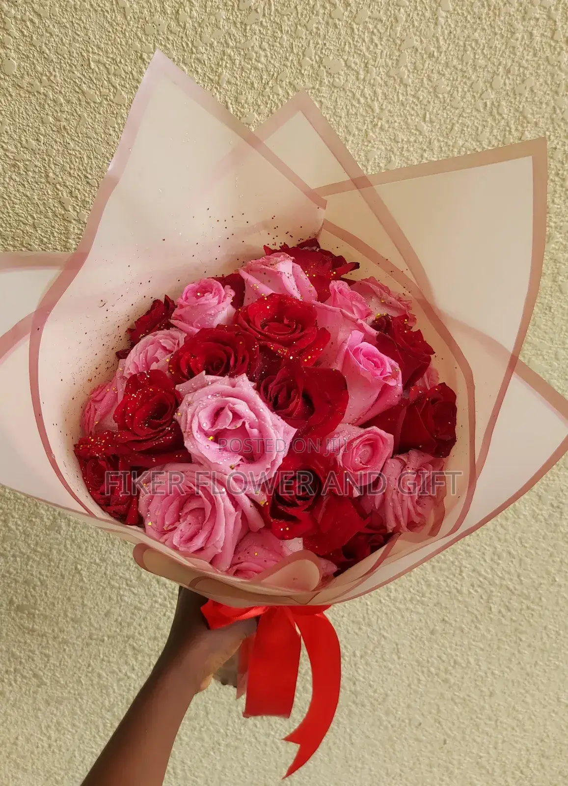 Pink and Red Flower Bouquet