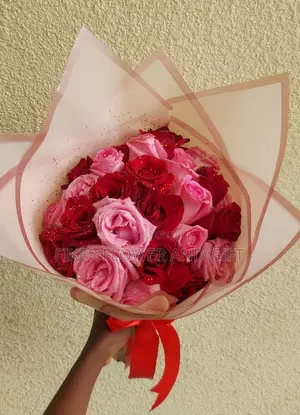 Pink and Red Flower Bouquet