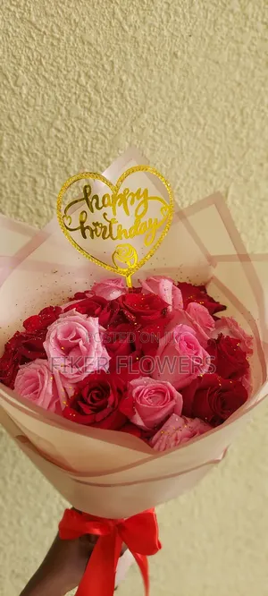 Pink and Red Flower Bouquet