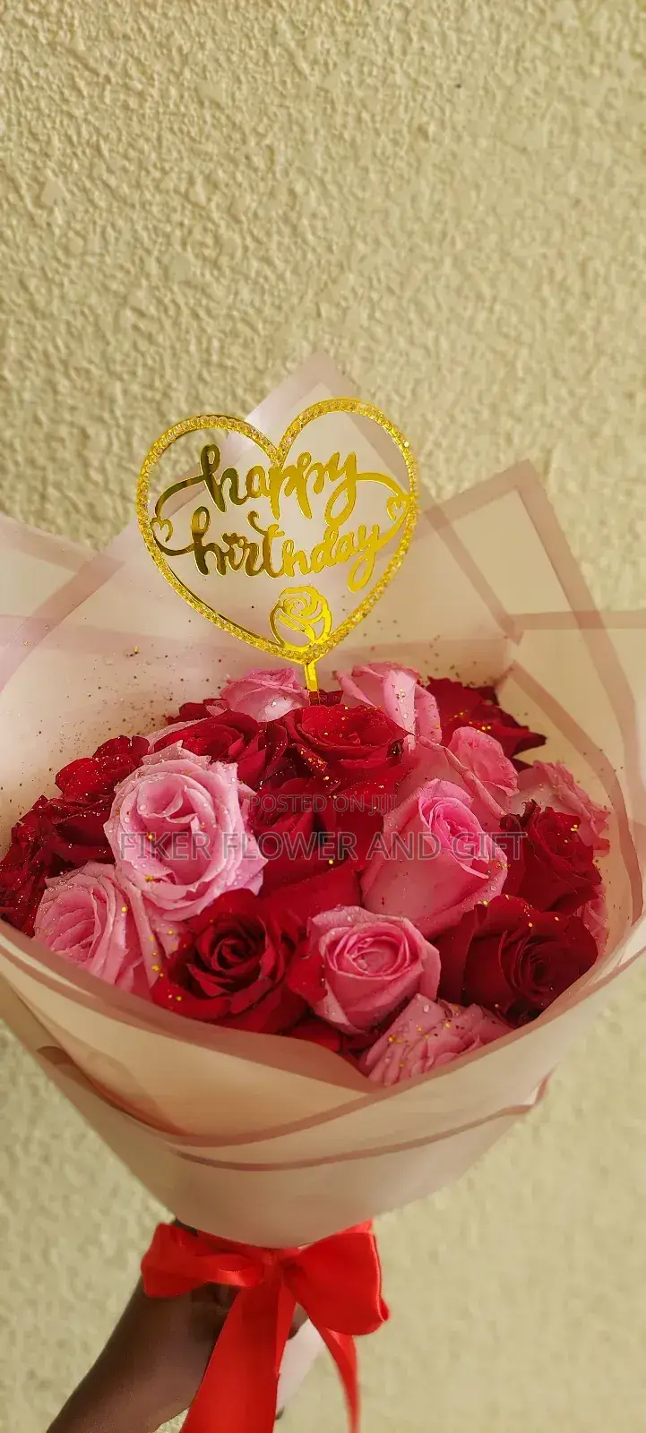 Pink and Red Flower Bouquet