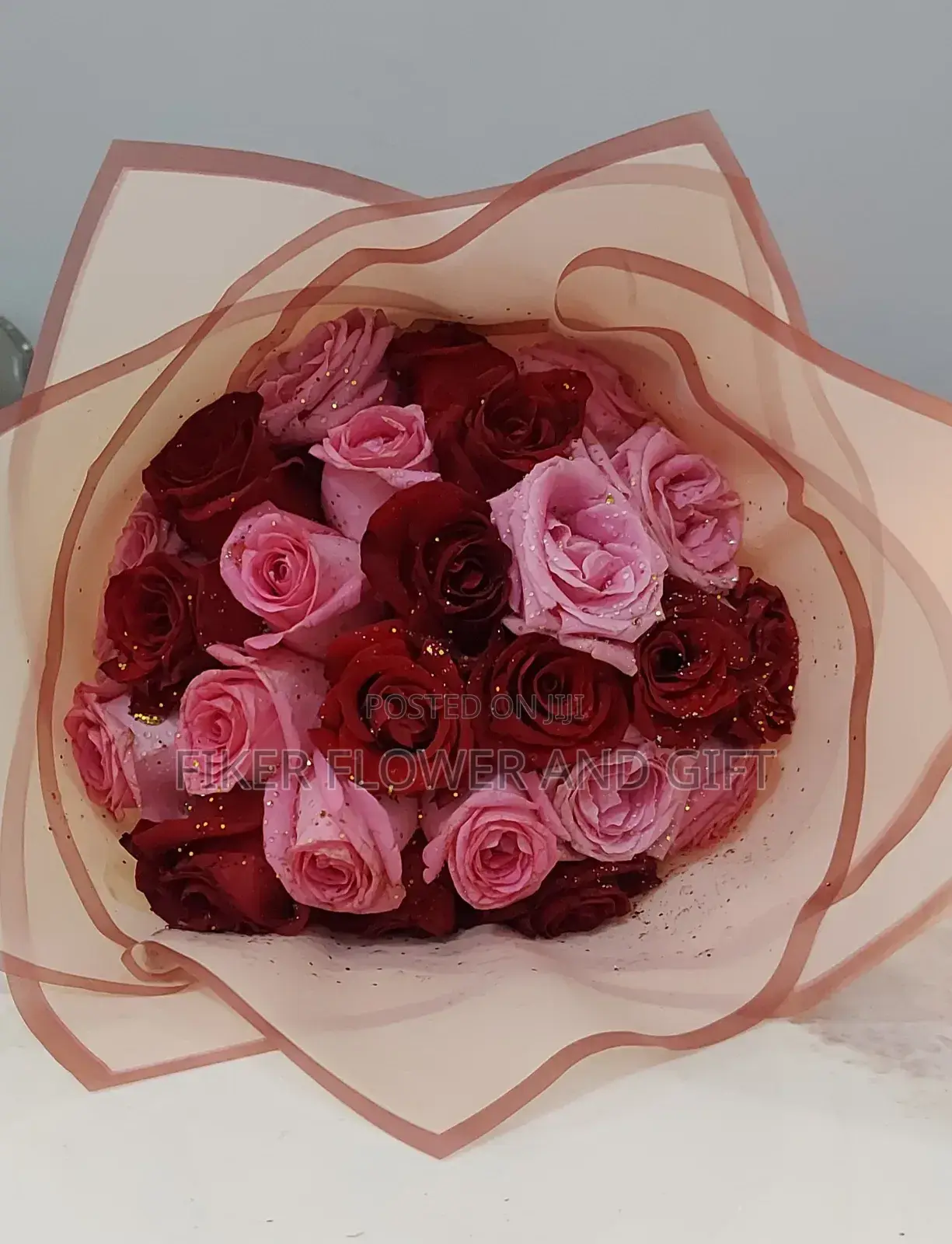 Pink and Red Flower Bouquet