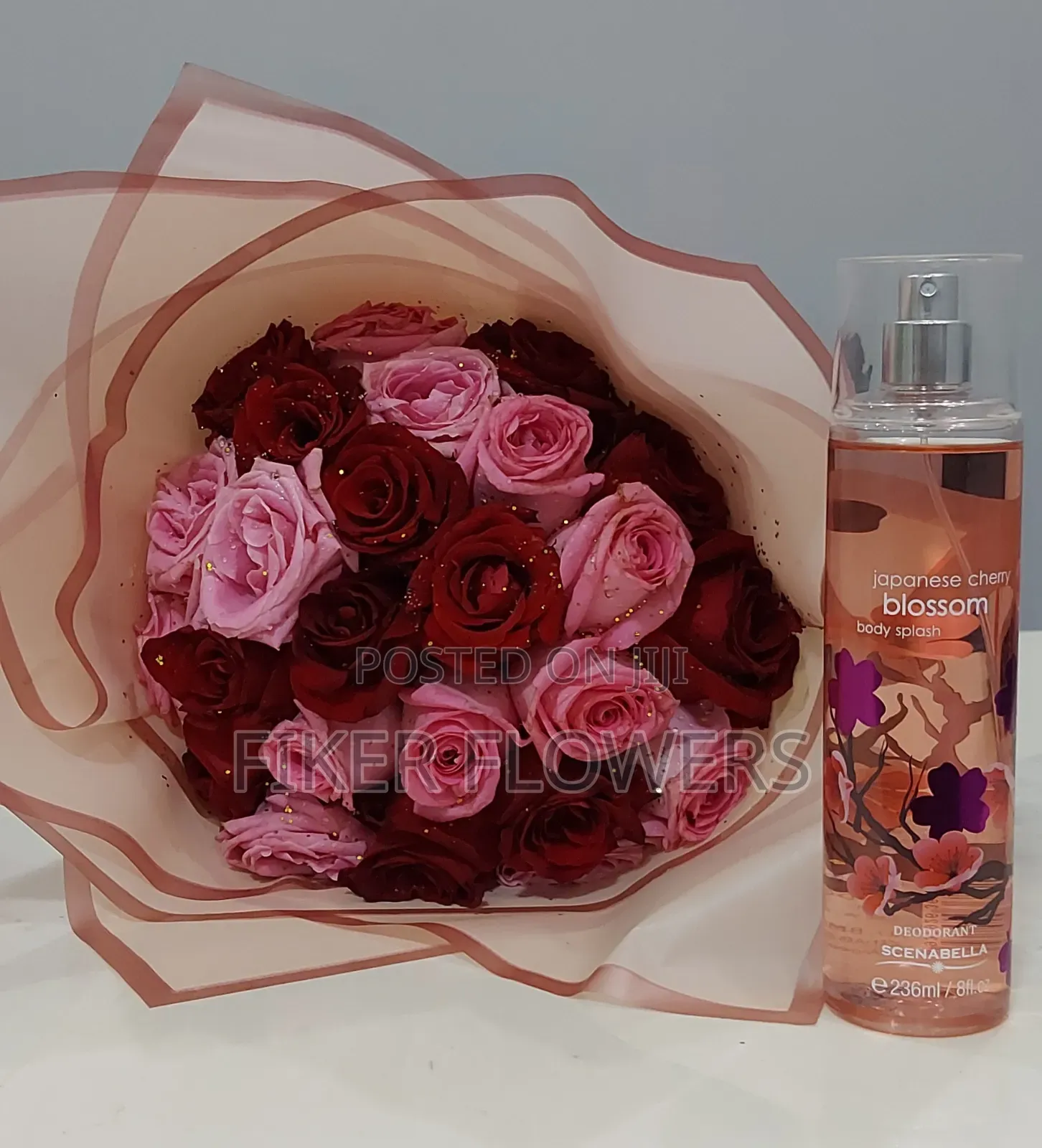 Pink and Red Flower Bouquet