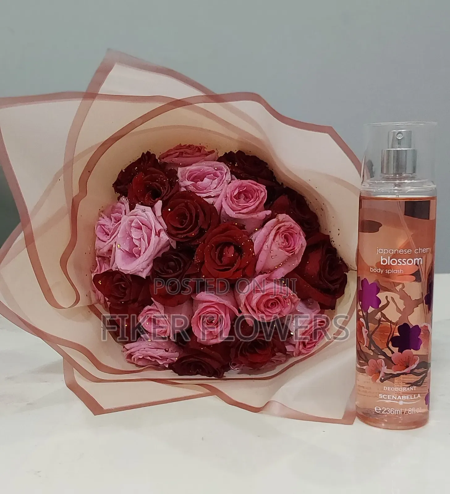 Pink and Red Flower Bouquet