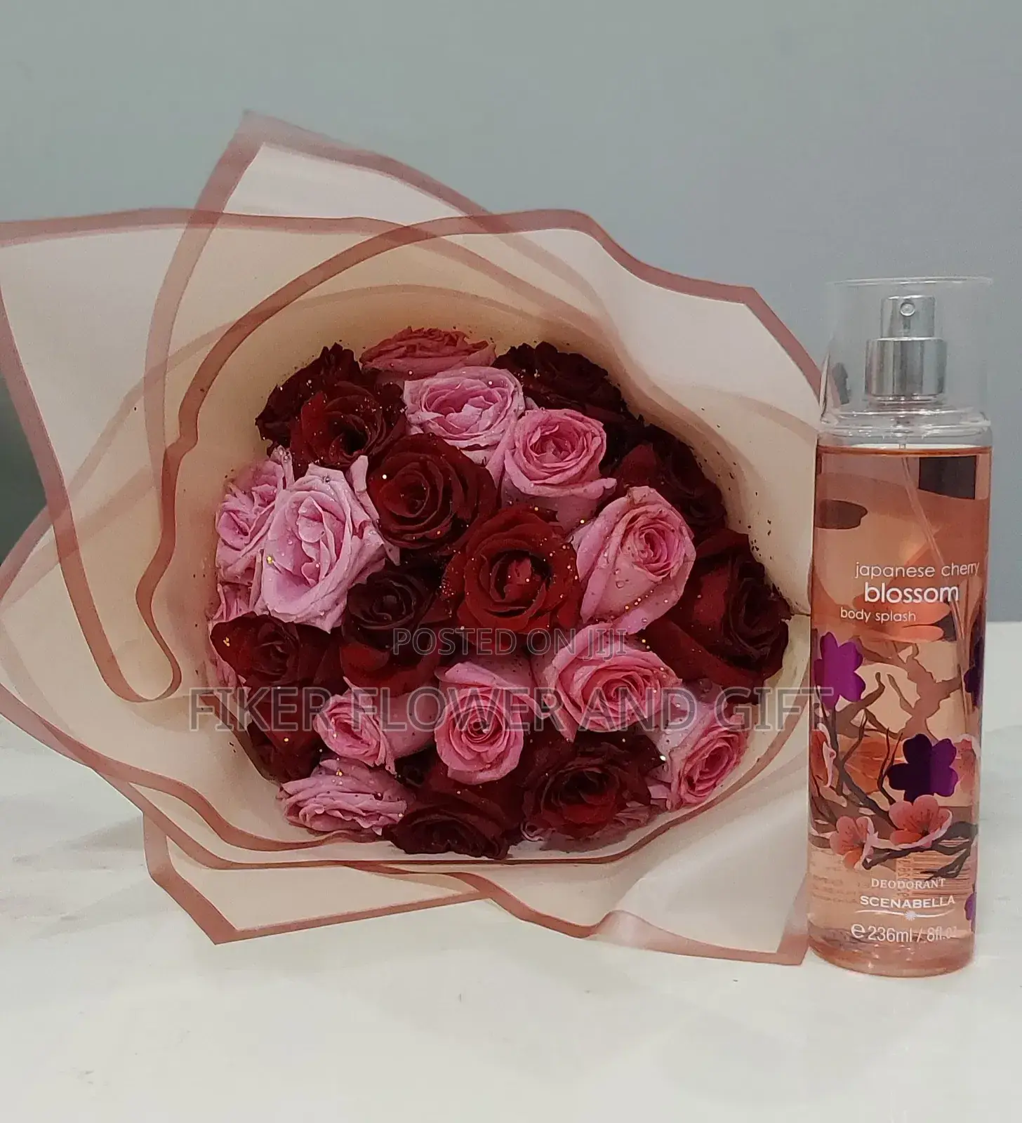 Pink and Red Flower Bouquet