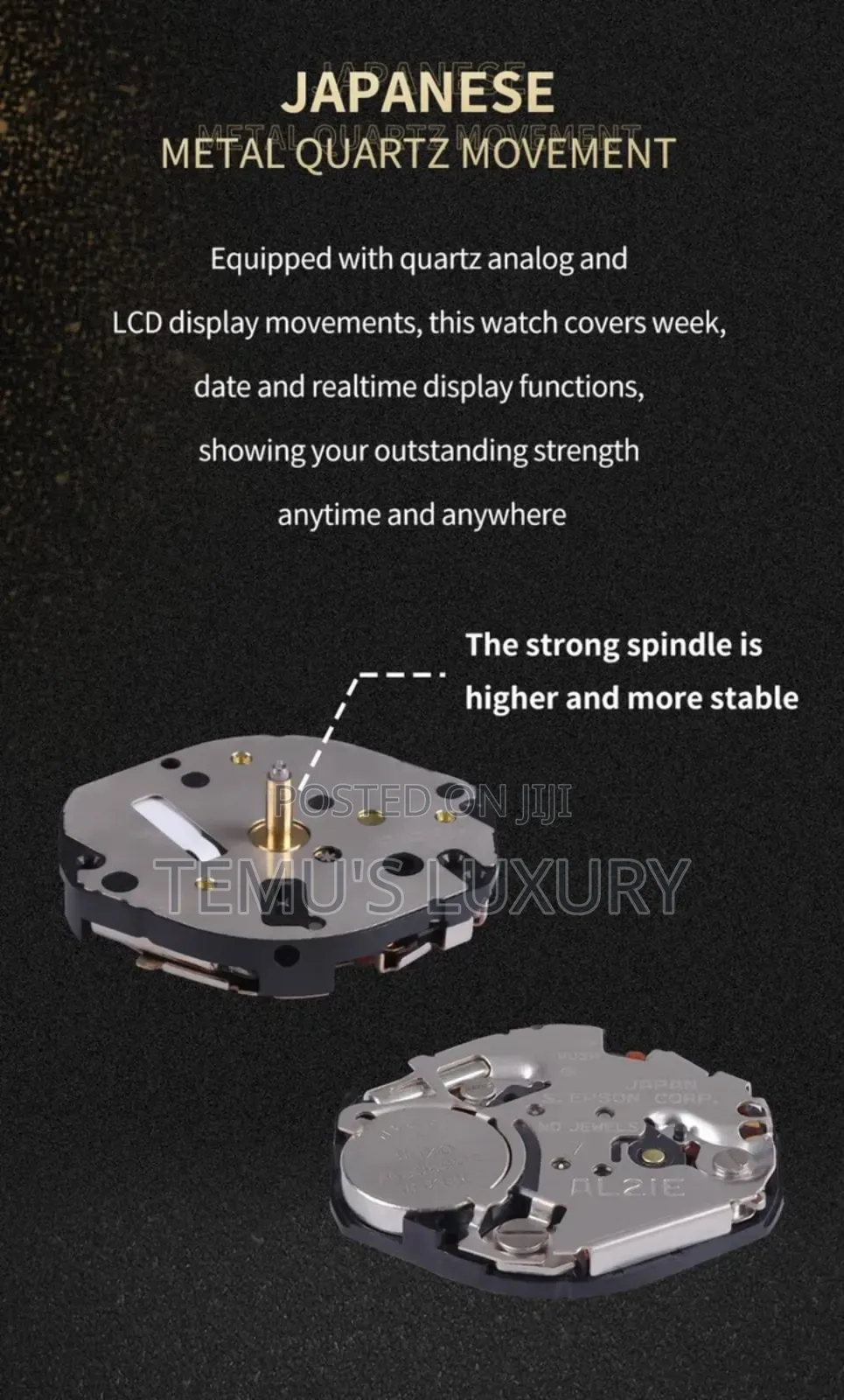 Naviforce Men Analog Digital Chronograph Leather (Yellow)