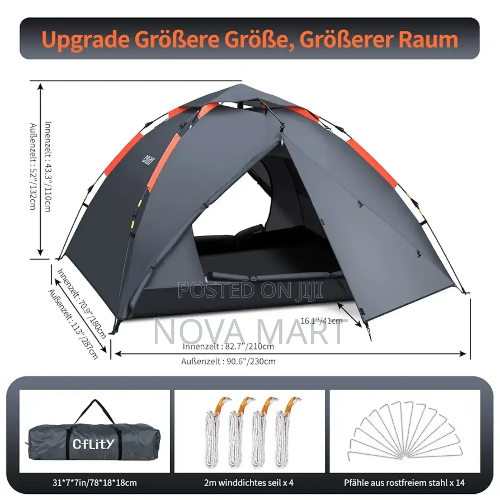 አውቶማቲክ የካምፕ ድንኳን።