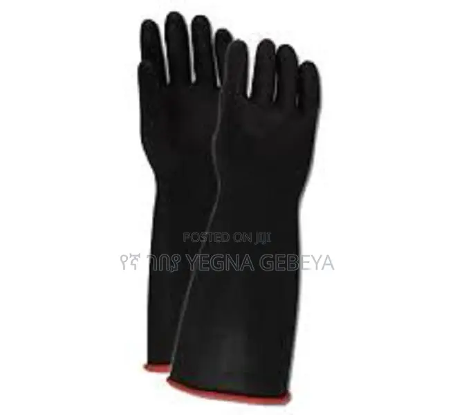 Sun Black Rubber Work Gloves