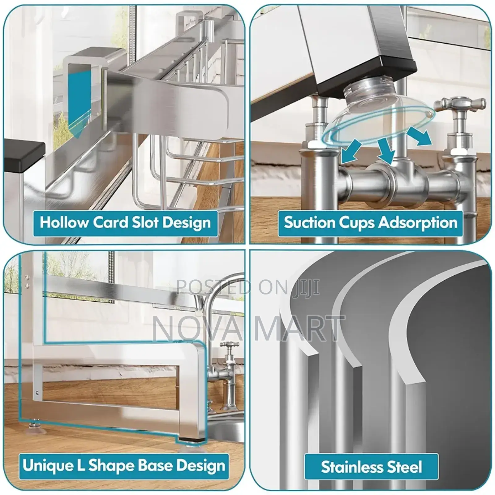 Adjustable Dish Rack Metal Over Sink Dish Drainer Rack