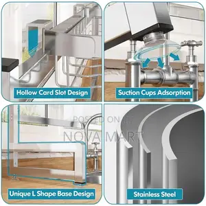 Adjustable Dish Rack Metal Over Sink Dish Drainer Rack