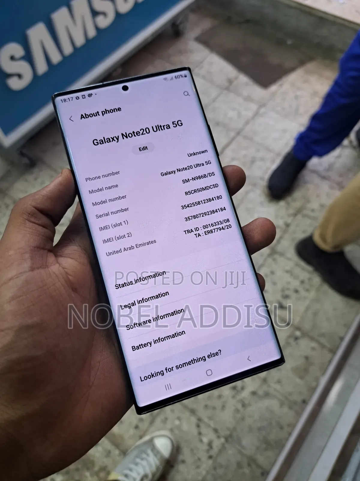 New Samsung Galaxy Note 20 Ultra 5G 256 GB Black