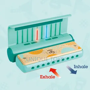 Wooden Unique Learn With Lights Harmonica