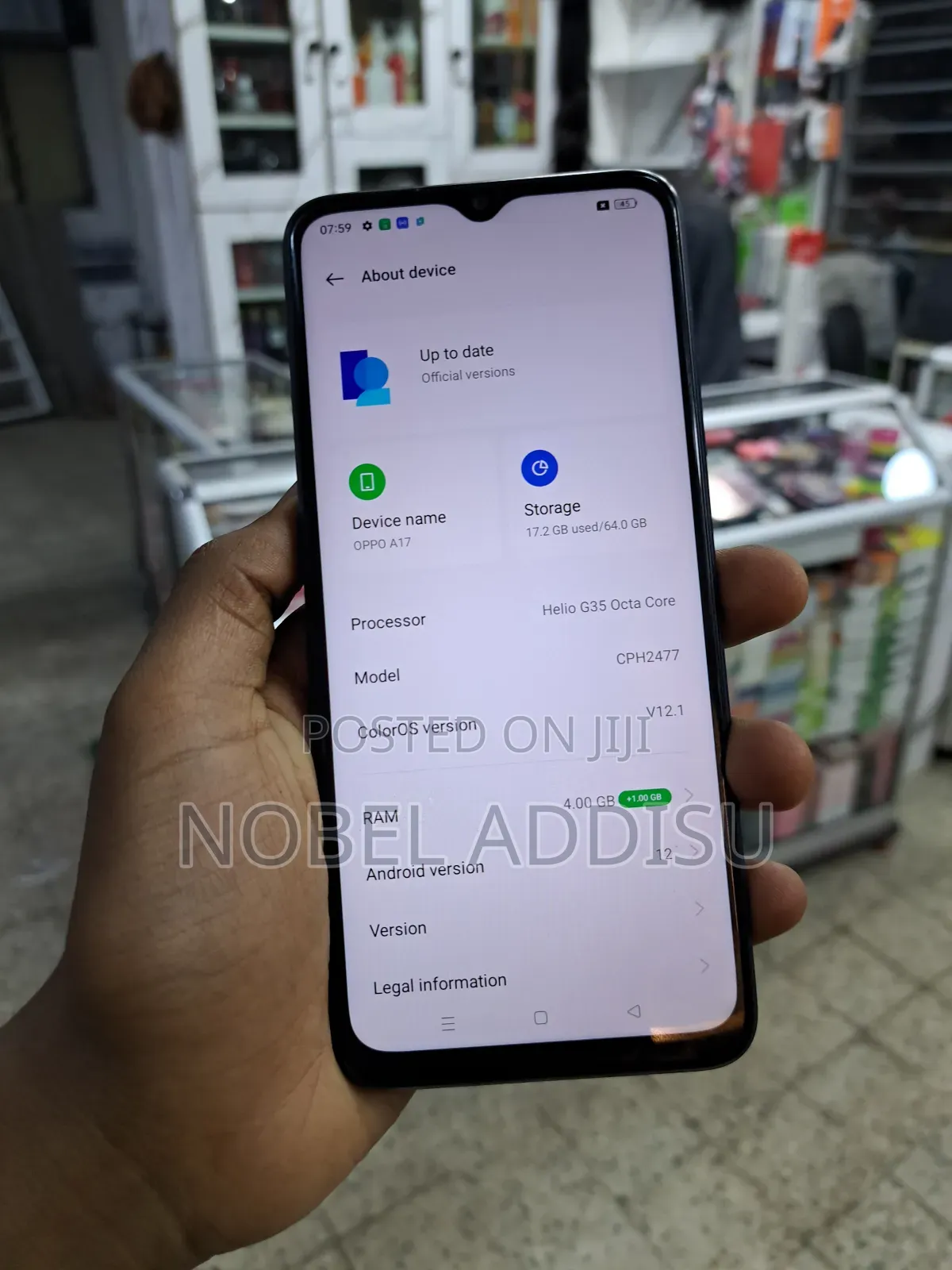 New Oppo A17 64 GB Blue