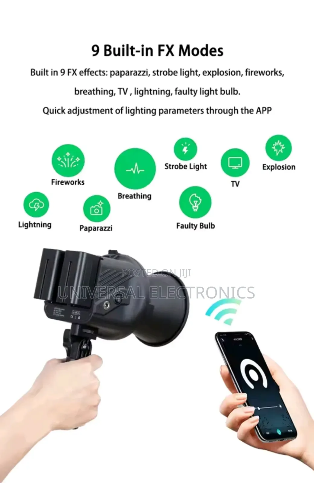 80watt Led Studio Handheld Spot Light – Bi-Col High Accuracy