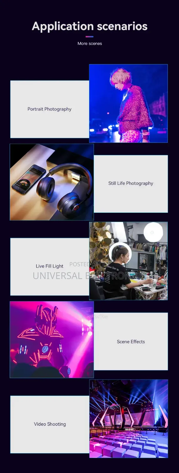 500 Watt Highlight RGB Spot Light – Adjustable Colors