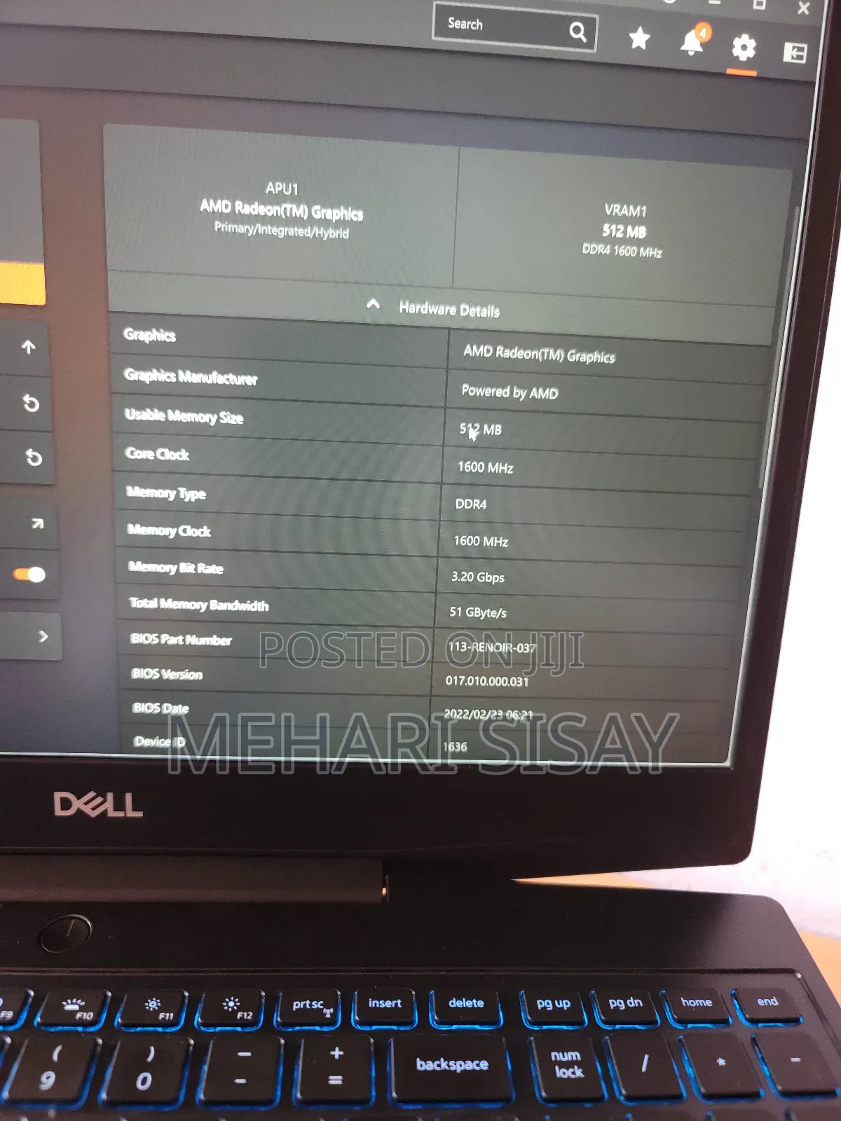 New Laptop Dell G5 16GB AMD Ryzen 7 SSD 512GB
