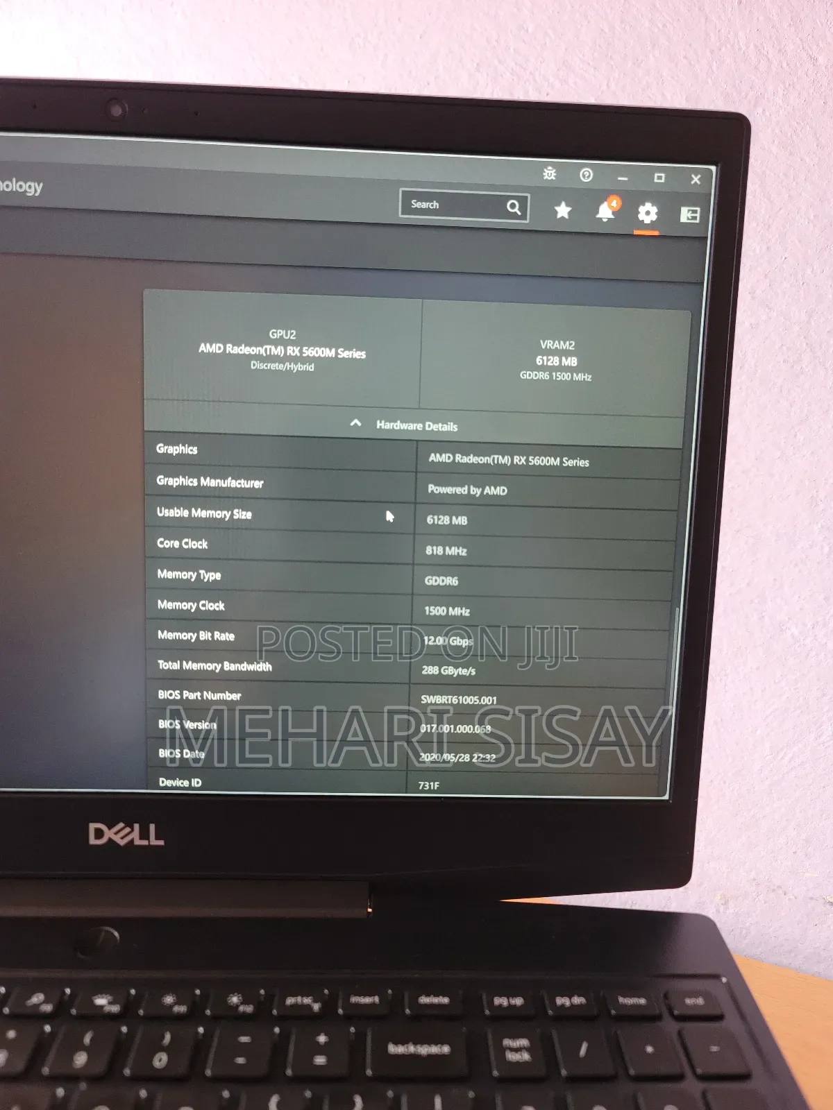 New Laptop Dell G5 16GB AMD Ryzen 7 SSD 512GB