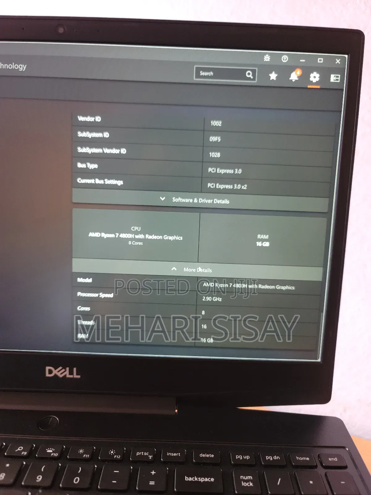 New Laptop Dell G5 16GB AMD Ryzen 7 SSD 512GB