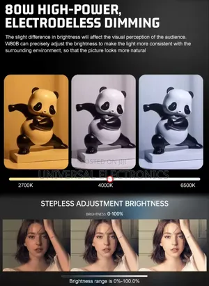 Portable 80w Rechargeable Video Handheld Spot Light Bi‐Color