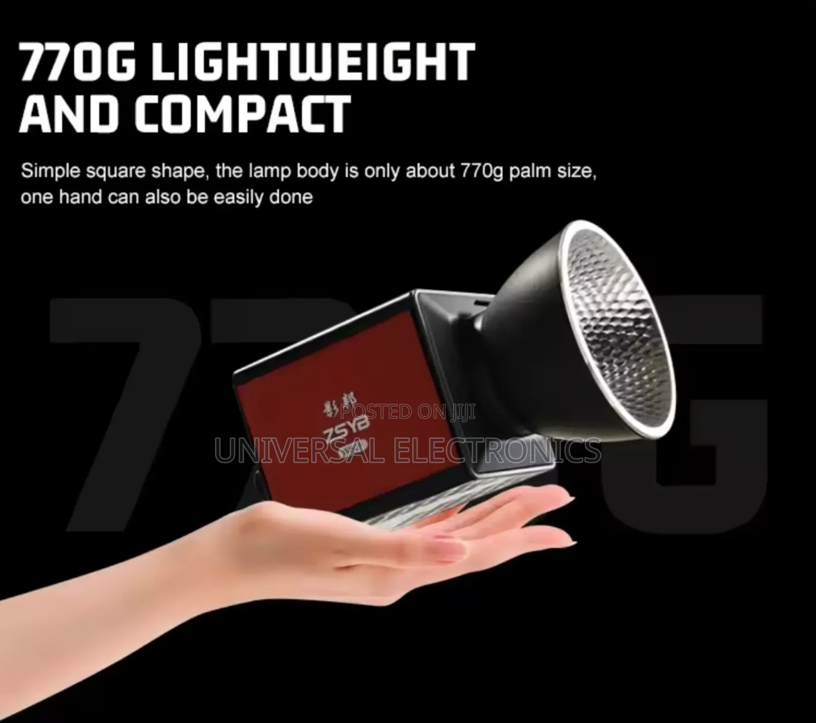 Portable 80w Rechargeable Video Handheld Spot Light Bi‐Color