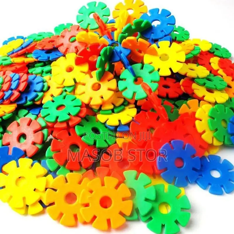 Colorful Snowflake Stem Interlocking Building Blocks / መጫወቻ