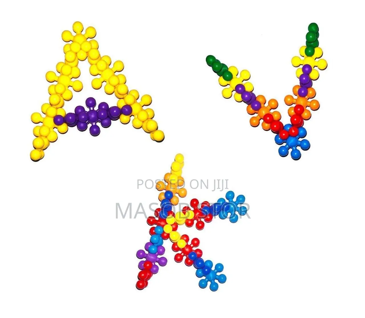 Colorful Snowflake Stem Interlocking Building Blocks / መጫወቻ