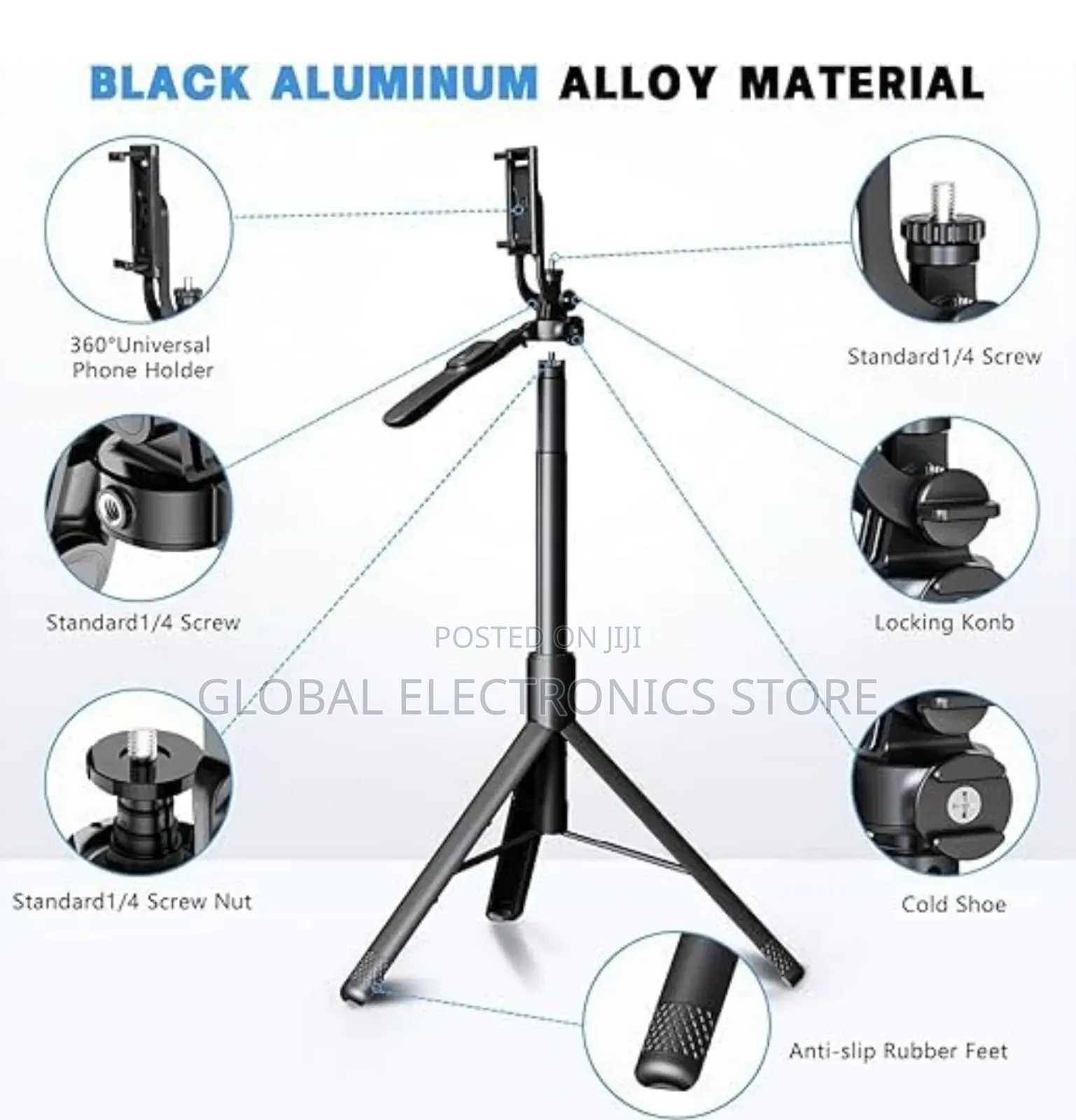 4-Axis Selfi Stick Tripod 1.7 Meter for Phone and Canera