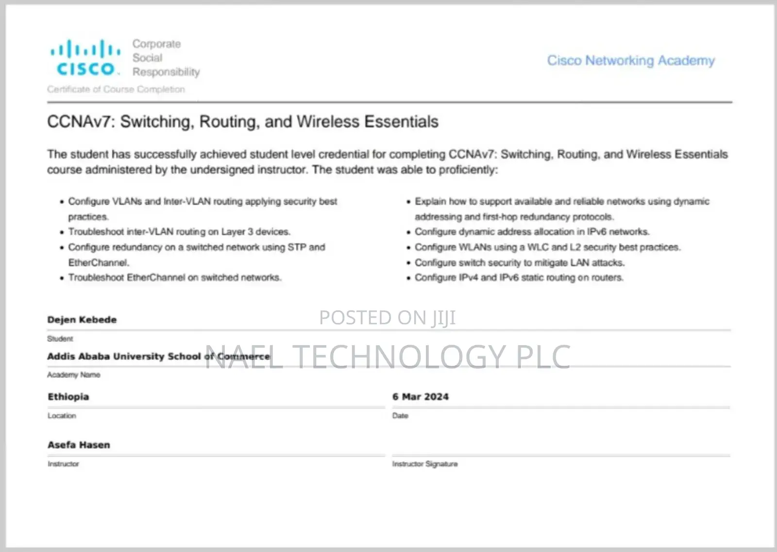 CCTV Technicians and Network Engineer