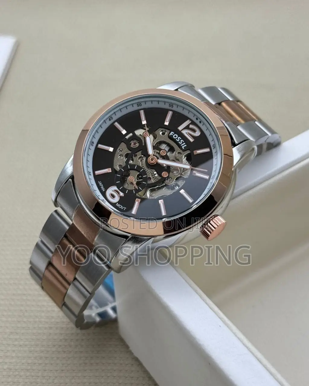 Fossil Skeleton Dial Automatic Watch