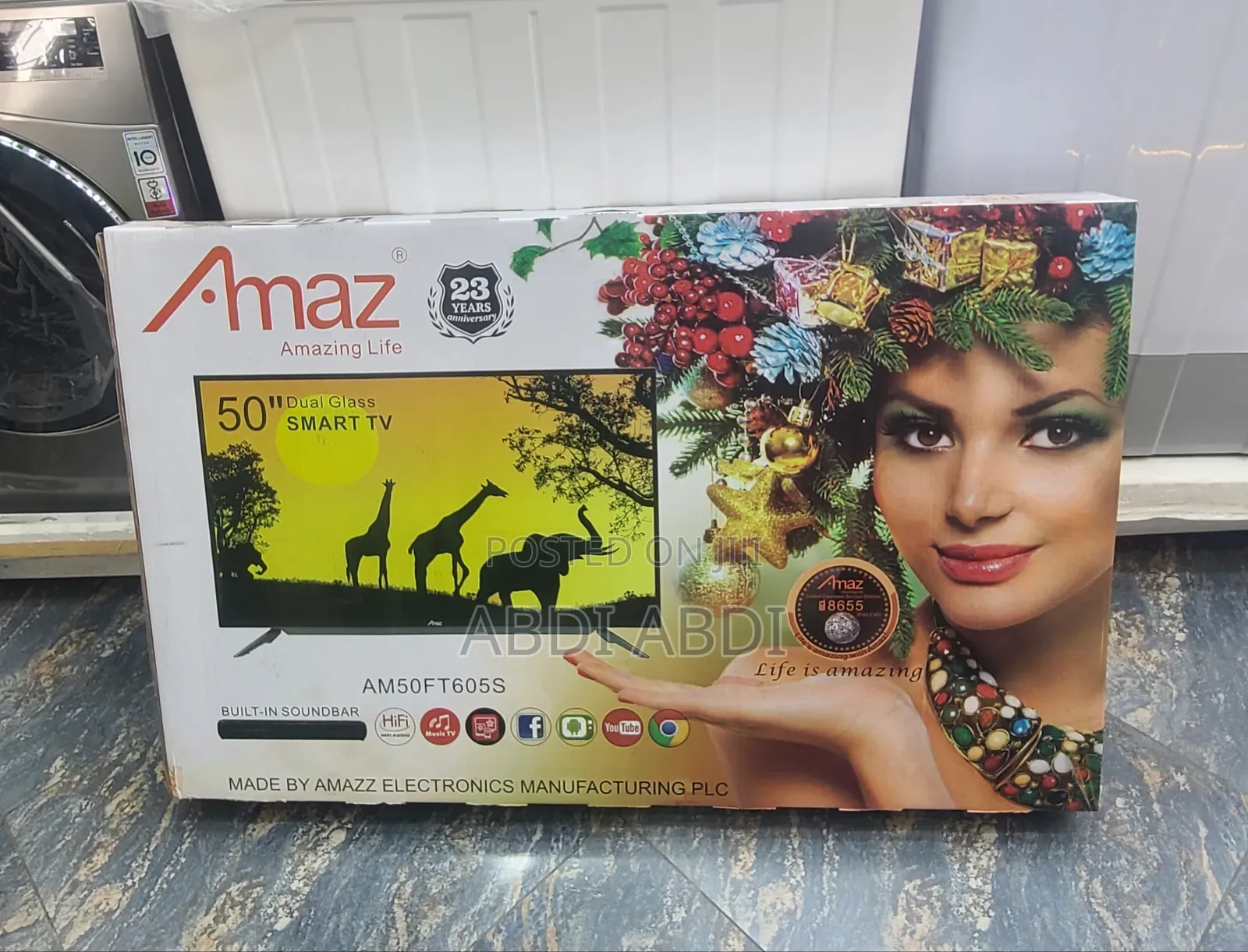 Amaz 50 Inch Smart Doubel Glass